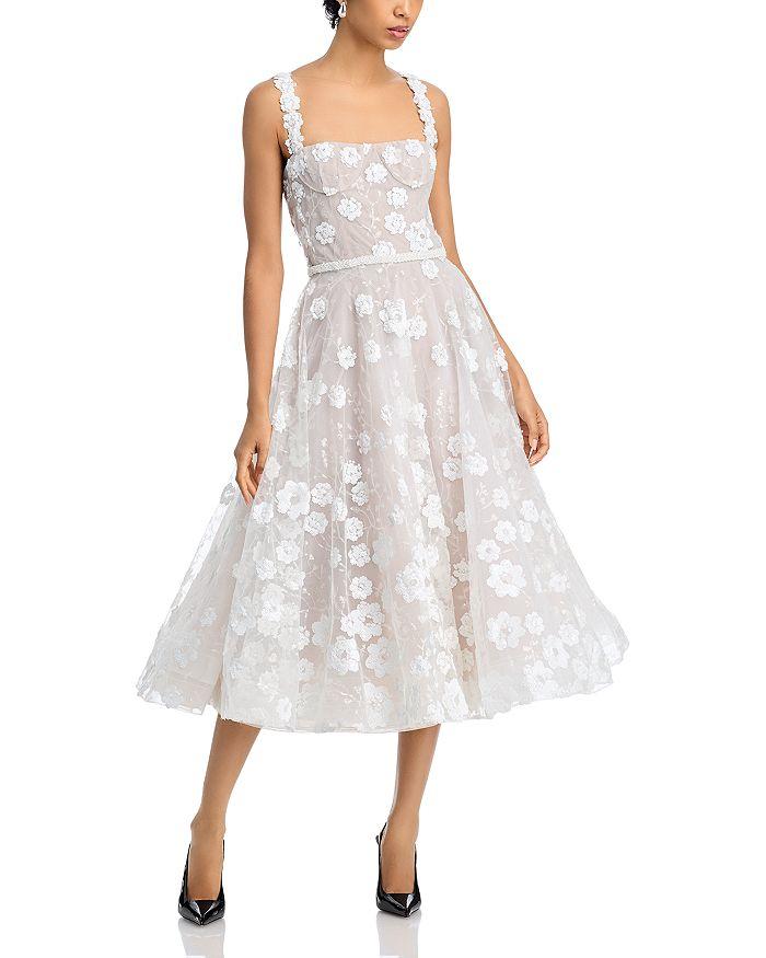 BRONX AND BANCO Mademoiselle Embroidered Floral Midi Dress  - Exclusive