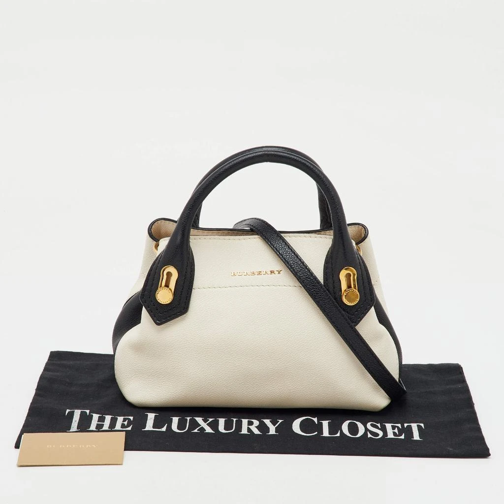 Burberry Burberry OffWhite/Black Leather Milton Satchel 12