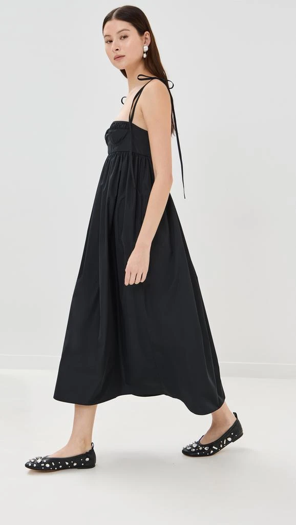 CECILIE BAHNSEN Alena Dress Recycled Faille Black 3