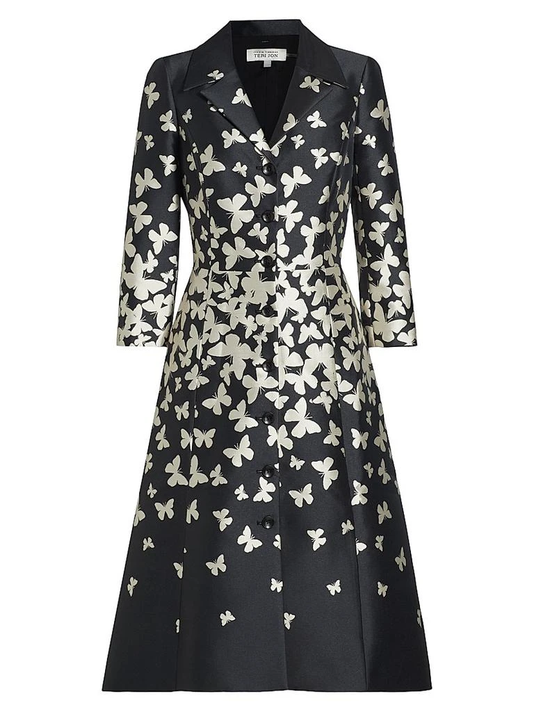 Teri Jon Butterfly Mikado Fit & Flare Coat Dress - Coats - Free Shipping -  BeyondStyle