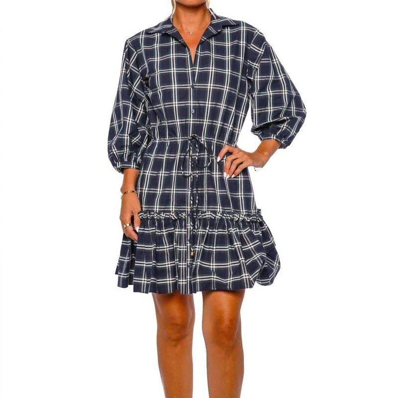 Cara Cara Robin Dress In Yarn Dyed Plaid 1