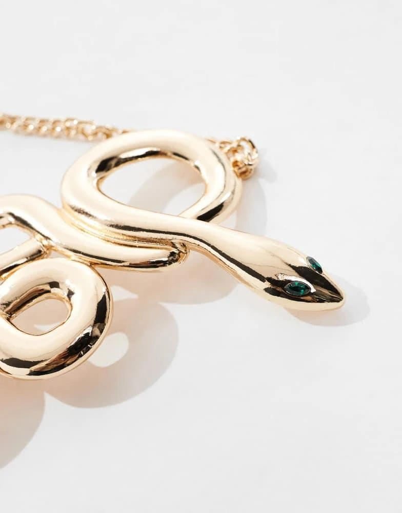 ASOS ASOS DESIGN snake twist chain belt in gold 3