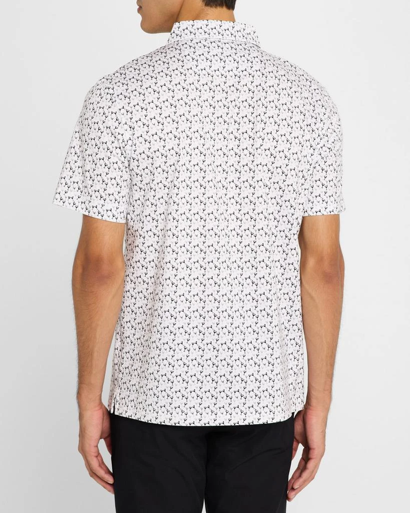 BUGATCHI Men's OoohCotton Victor Cocktail-Print Polo Shirt 3