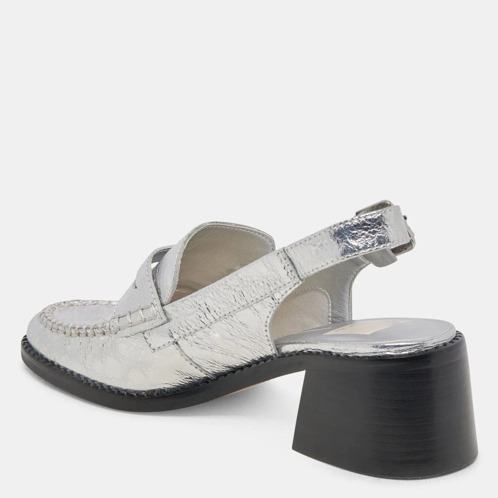 Dolce Vita Hardi Heels Silver Distressed Leather 5
