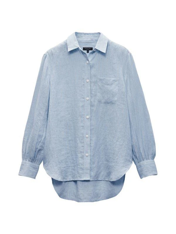 Rag & Bone Maxine Stripe Linen Shirt 5