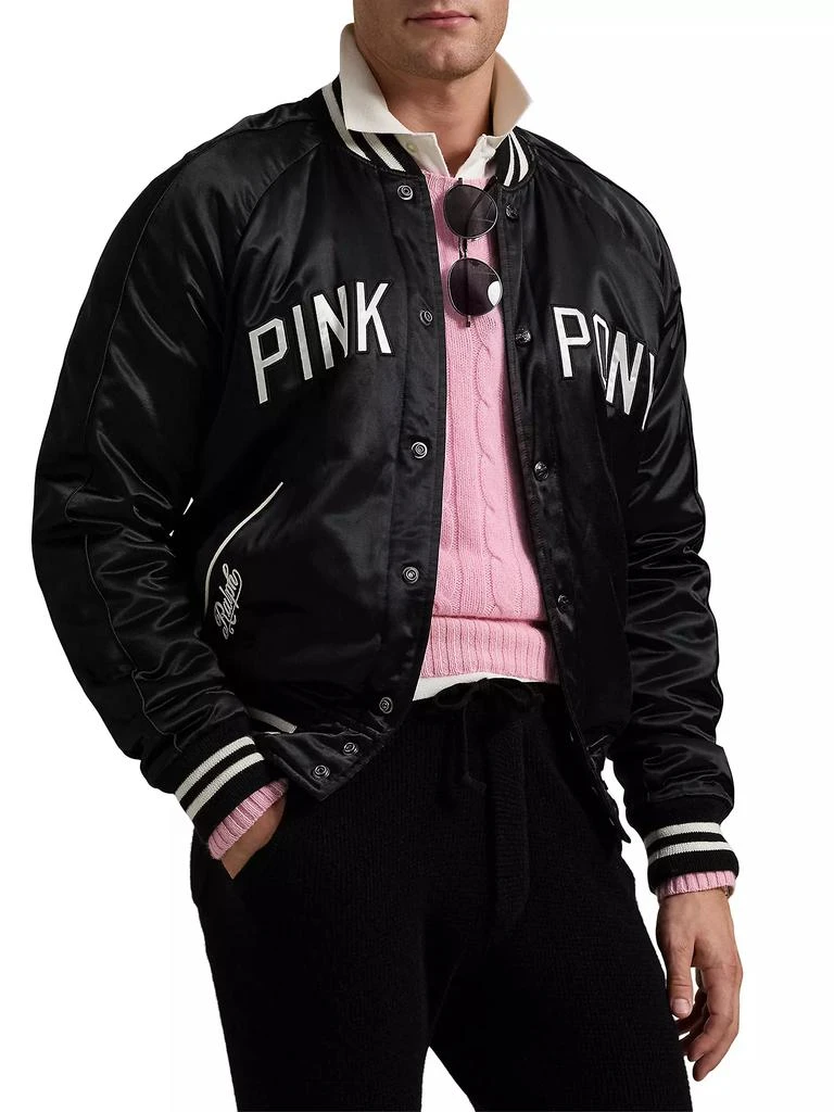 Ralph Lauren Unisex Pink Pony Takihyo Satin Baseball Jacket 1