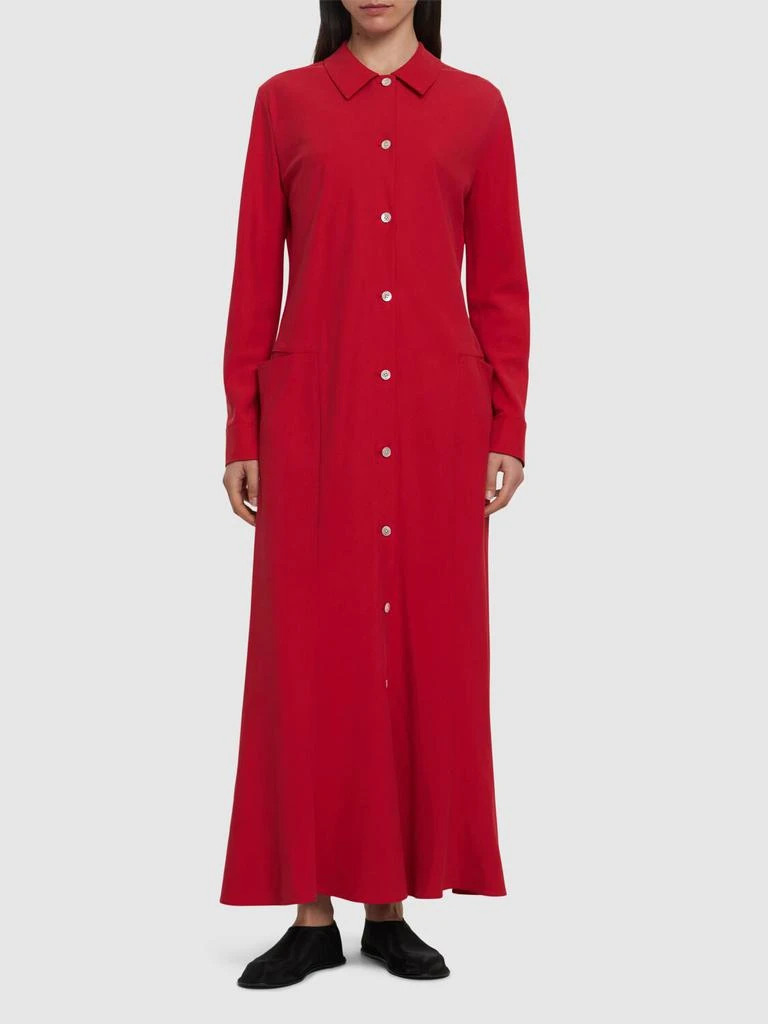 The Row Myra Silk Long Shirt Dress 1
