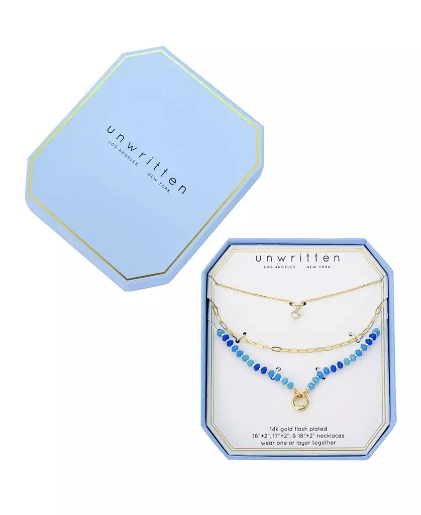 Unwritten Cubic Zirconia Beaded Layered Necklace Set 4