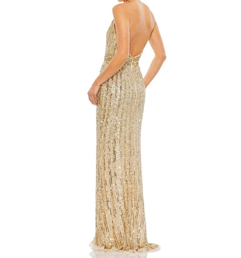 Mac Duggal Mac Duggal - Sequin Halter Trumpet Gown 3