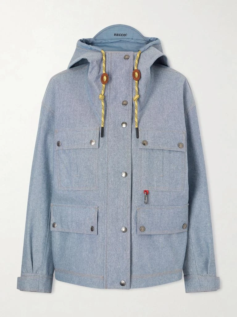 Moncler Beziers Padded Denim Jacket - Light blue