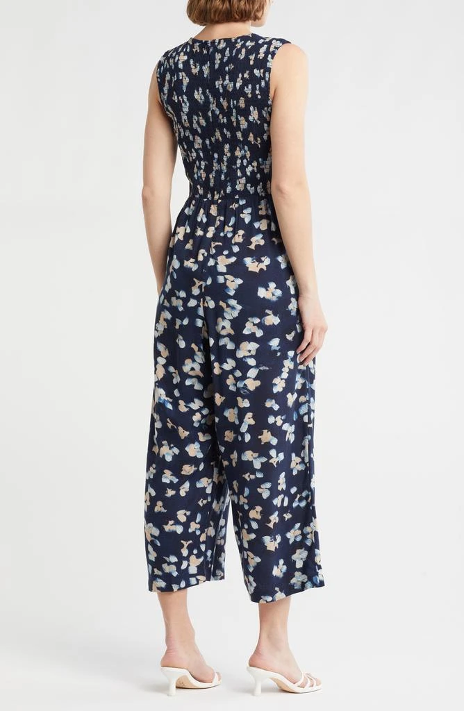 Shop Ditsy Floral Smocked Jumpsuit on Sale at BeyondStyle – Get 73