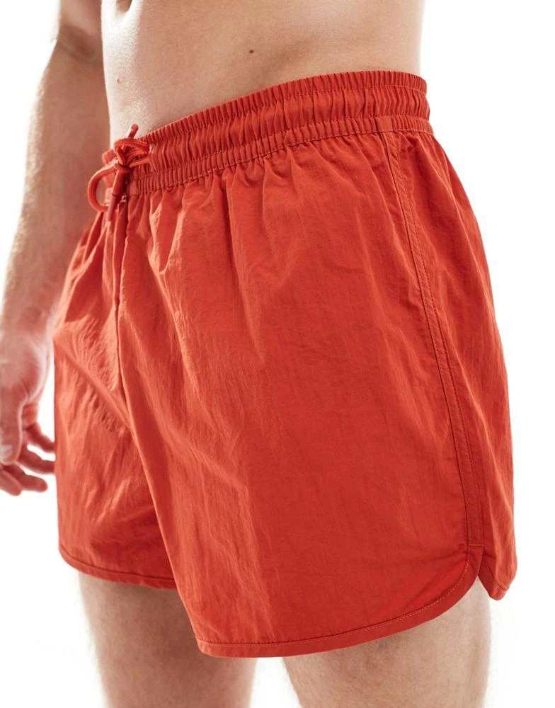 Weekday Weekday Tan runner swim shorts in red 2