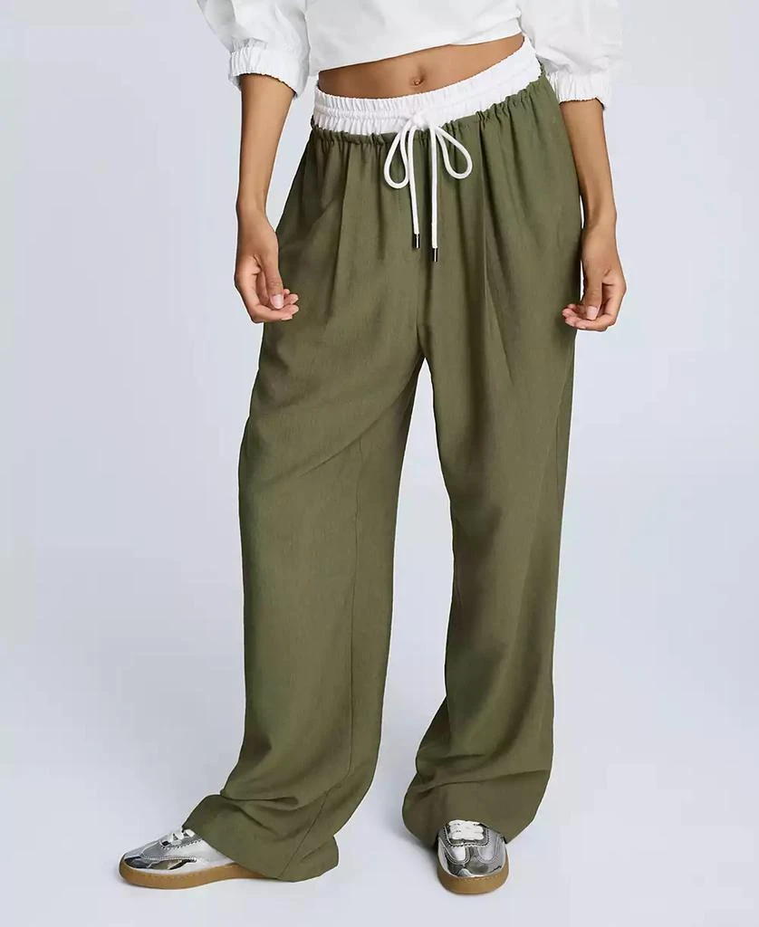 Kenneth Cole Women's Pull-On Wide-Leg Drawstring Pants 1