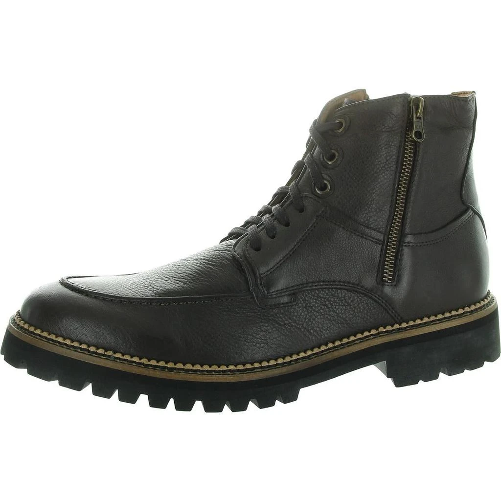 Donald J Pliner Mens Zipper Leather Combat & Lace-Up Boots 1