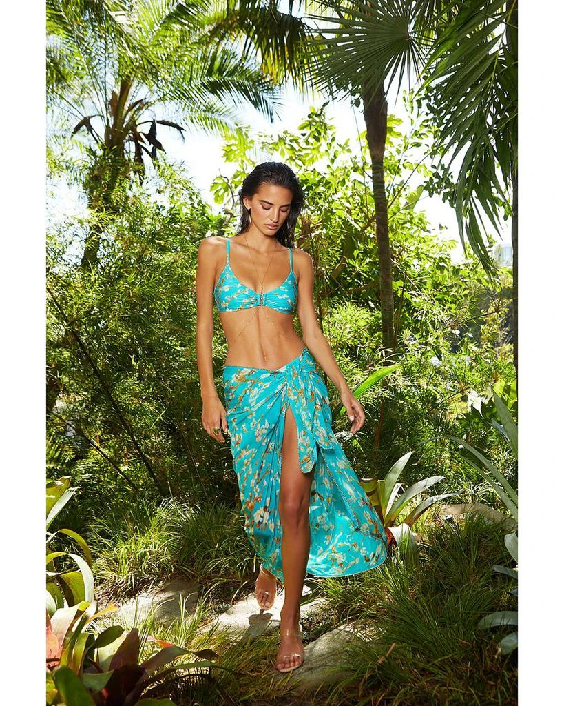 L'Agence Maribel Cherry Sheer Pareo Swim Cover-Up 7