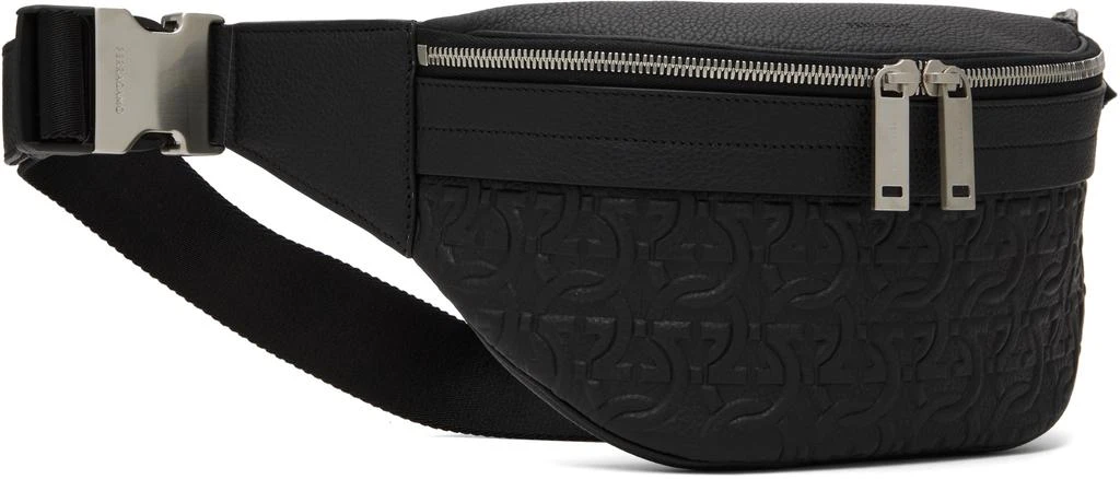 Salvatore Ferragamo Black Travel Embossed Belt Bag 2