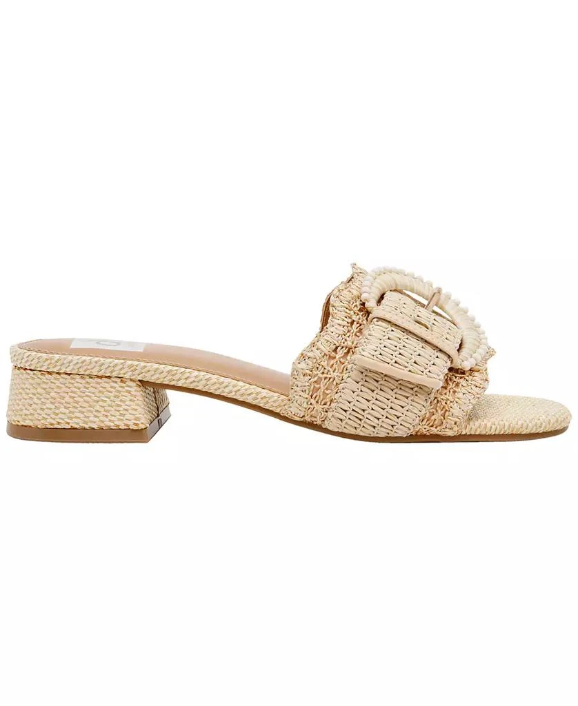 beige dress sandals low heel Salma Low Heel Raffia With Open Toe – DANIELLA SHEVEL main image 1