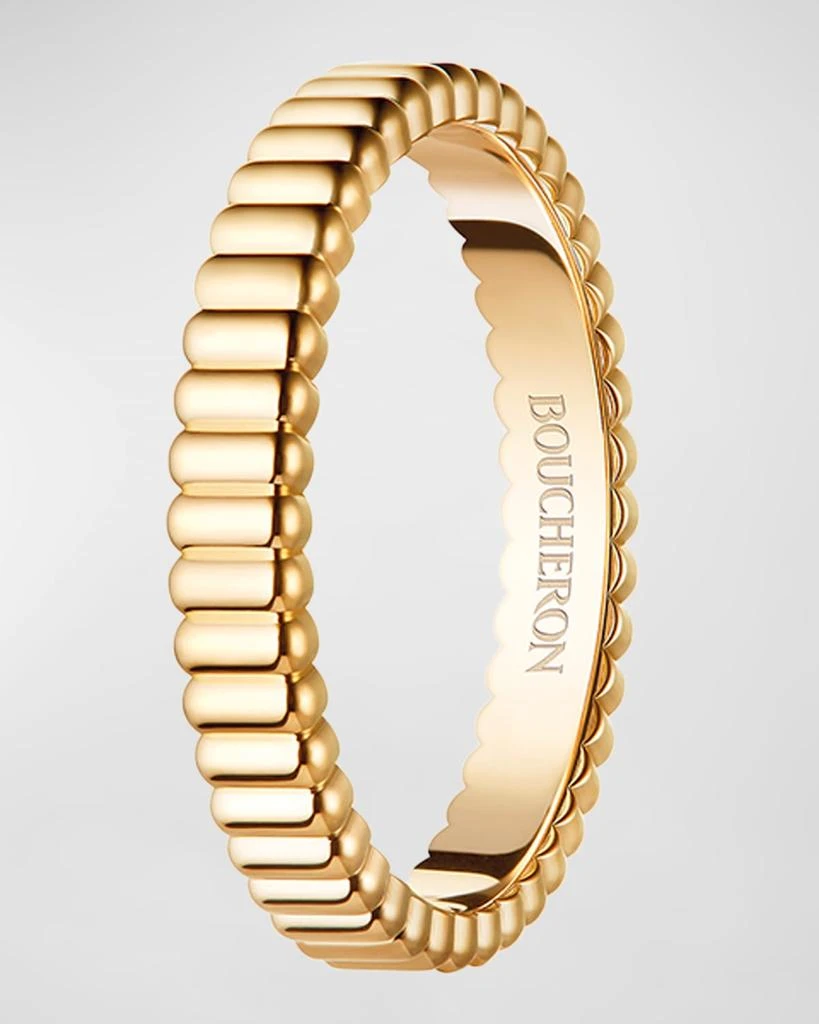 Boucheron Quatre 18K Yellow Gold Grosgrain Band Ring 3