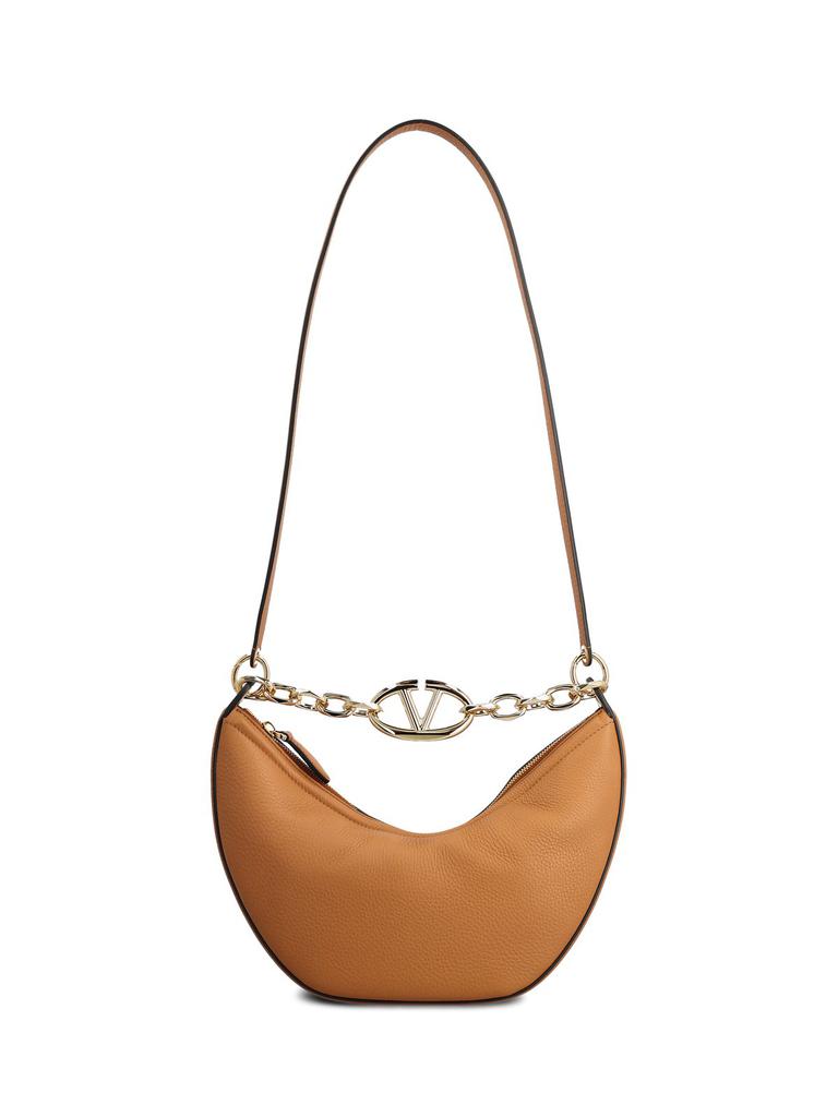 Shop Camel Leather Medium Hobo Vlogo Moon Handbag on Sale at