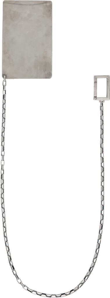 Title of Work Silver Box Cable Wallet Card Keychain