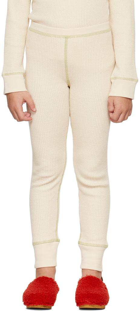 Misha & Puff Kids Beige Waffle Leggings