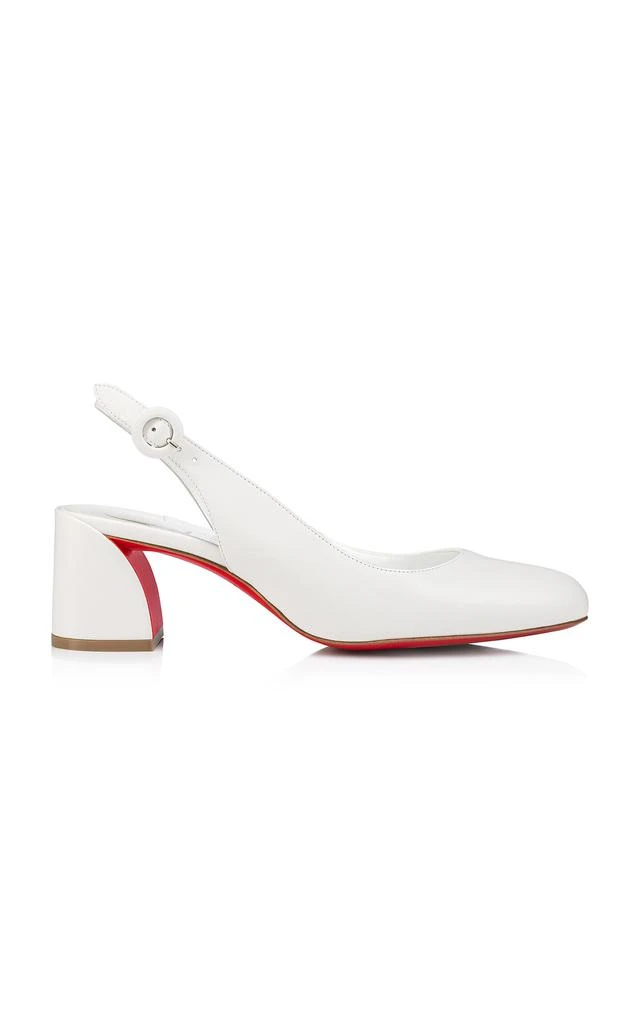 Christian Louboutin Christian Louboutin - So Jane 55mm Leather Slingback Pumps - White - IT 40 - Moda Operandi 1