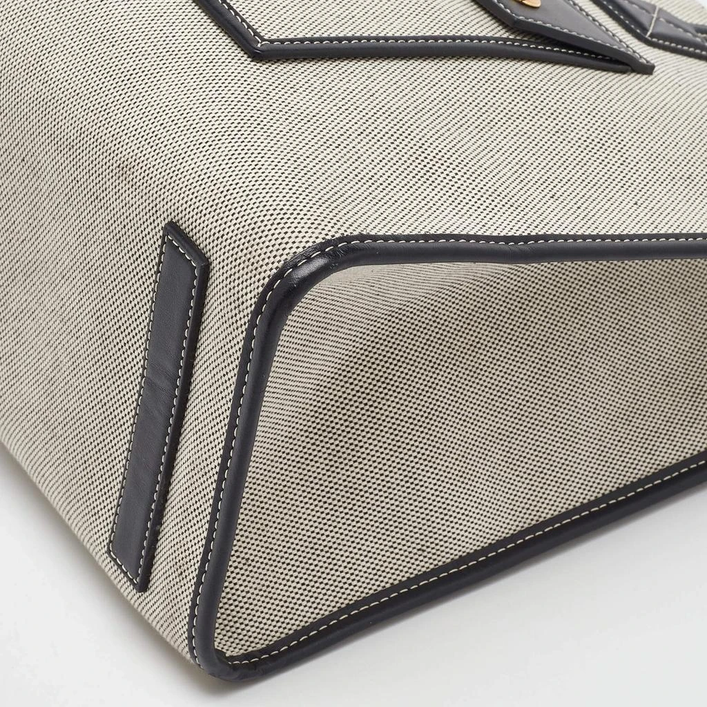 Burberry Burberry Black/Grey Canvas and Leather Medium Freya Tote 12