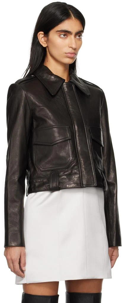 Khaite Black Cordelia Leather Jacket 2