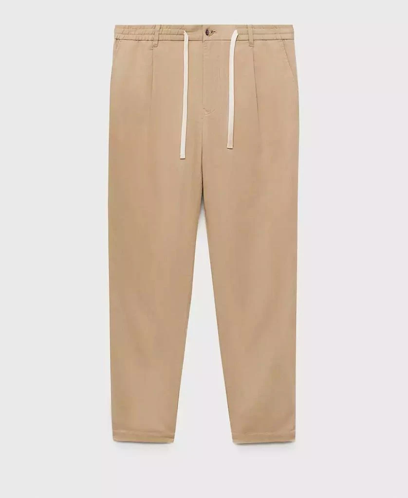 Mango Men's Slim-Fit Linen-Blend Drawstring Pants 2
