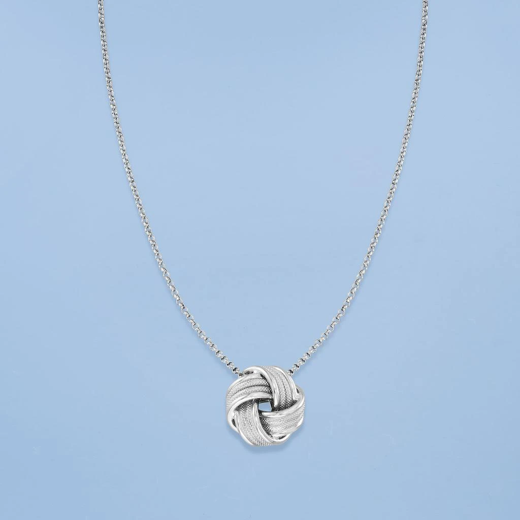 Ross-Simons Italian Sterling Silver Love Knot Necklace 3