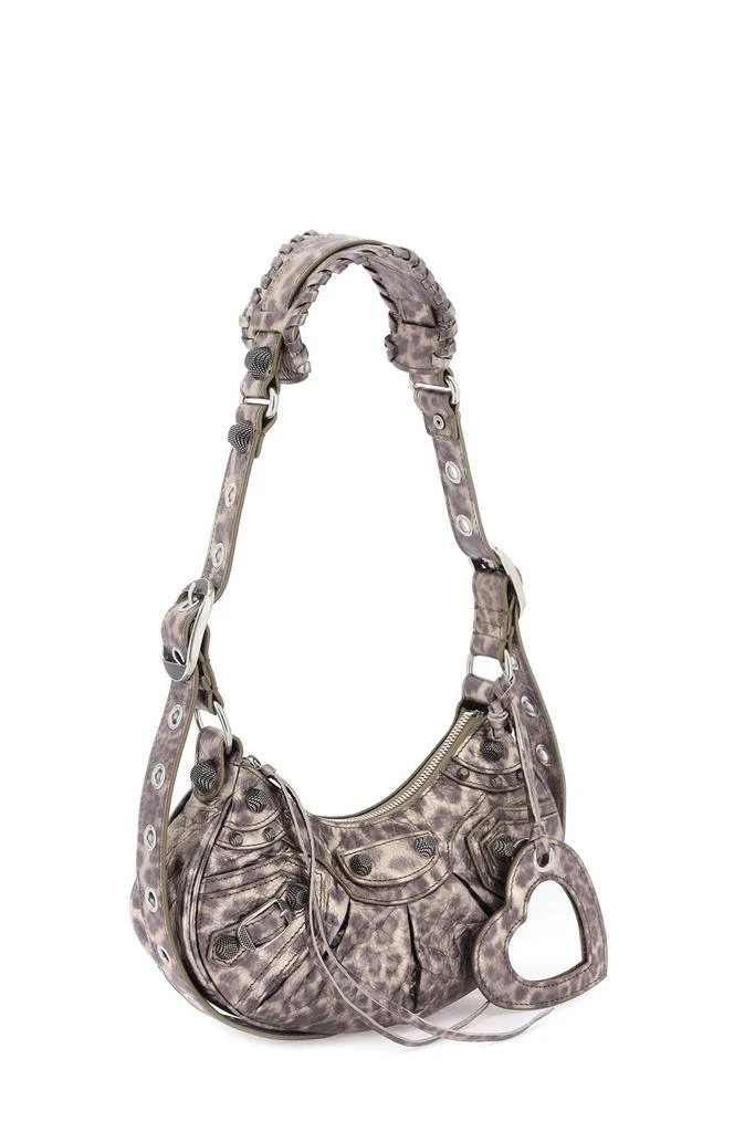 Balenciaga le cagole xs bag in leopard-printed metallic leather 3