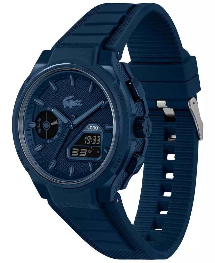 Lacoste Men's LC33 Navy Silicone Strap Watch, 44.8mm 3