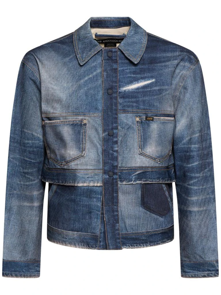 ANDERSSON BELL Trompe L'oeil Double Waist Denim Jacket from LUISAVIAROMA