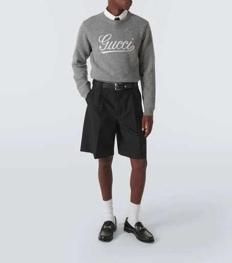 Gucci Logo intarsia wool sweater 2