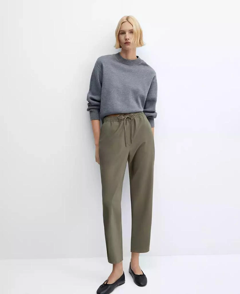 Mango Women's Drawstring Jogger Trousers 20