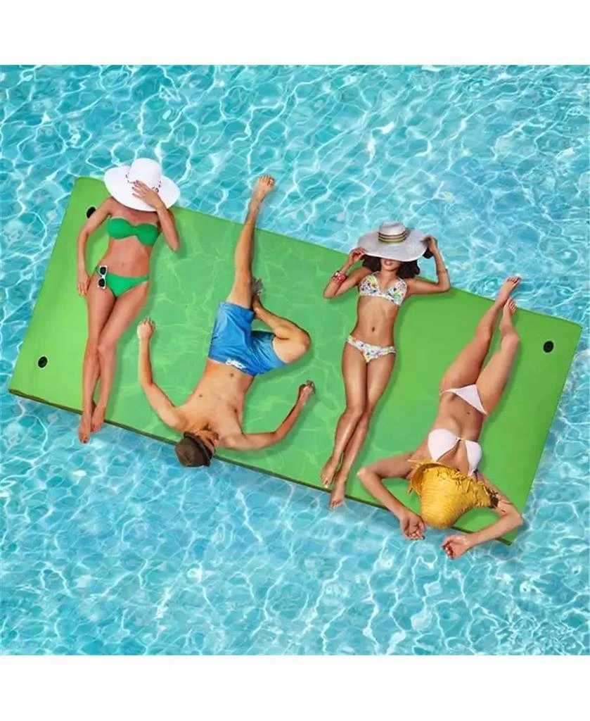 HALLOLURE Green Water Floating Mat Foam Pad, 13x5FT Bouncy Tear-Resistant XPE Foam 2