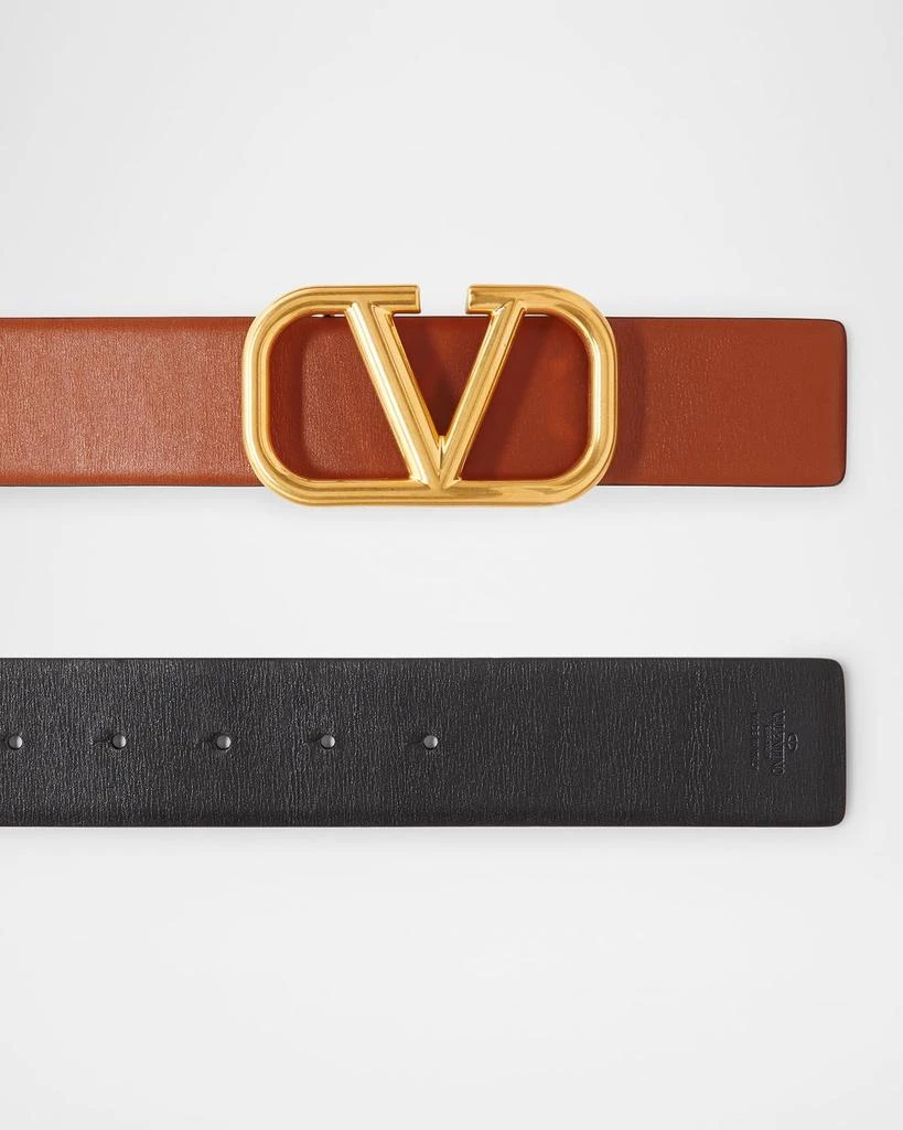 Valentino VLogo Signature Reversible Leather Belt, 40mm 3