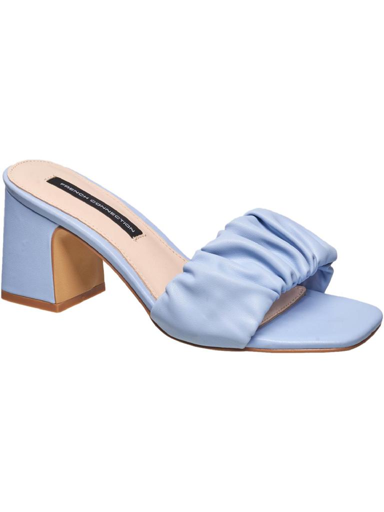 French Connection Challenge Womens Faux Leather Slide Dress Sandals