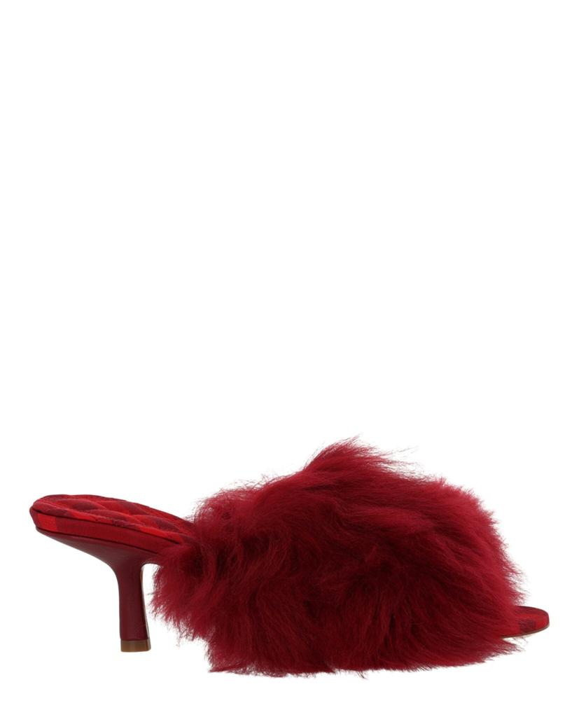 Burberry Chubby mule in suede and beige shearling - Slippers