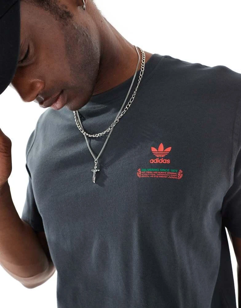 Adidas adidas Originals pizza graphic t-shirt in black 2