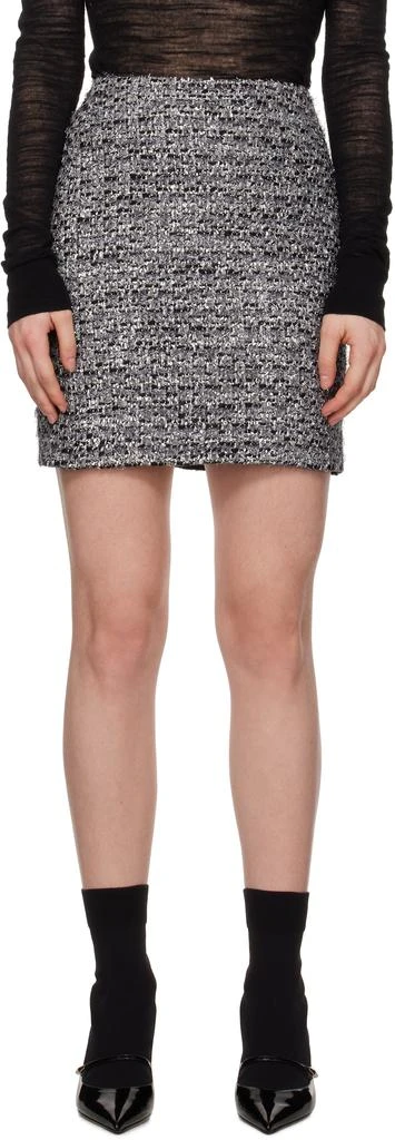 Juun.J Gray Tweed Miniskirt 1