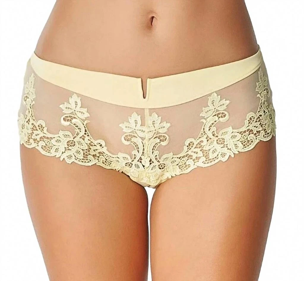 Simone Perele Saga Lace Boyshort In Citron 2