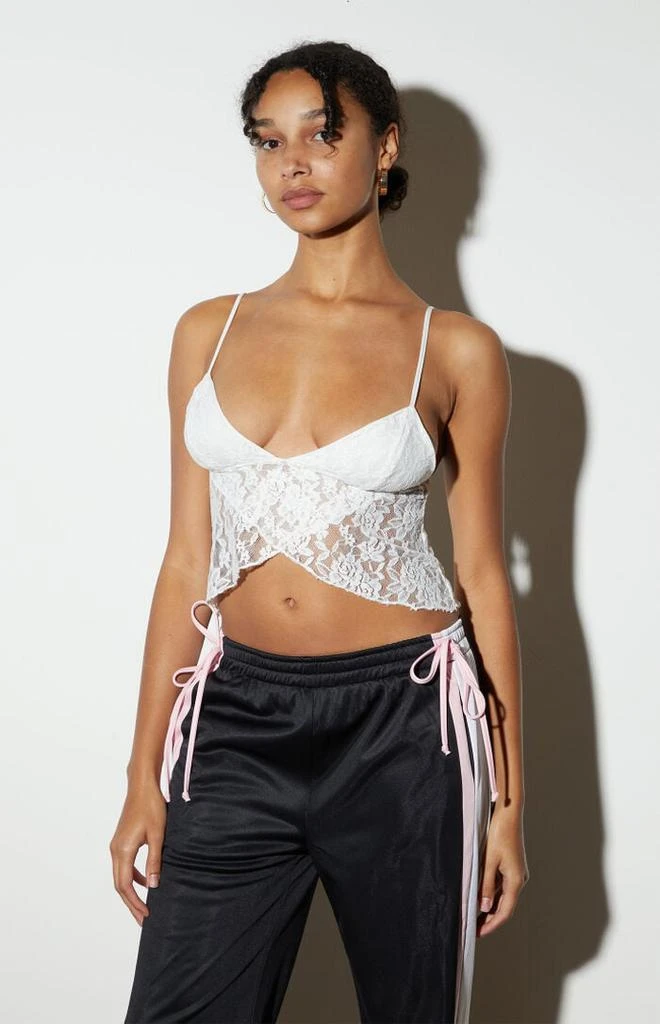 LA Hearts Lace Split Hem Tank Top 1