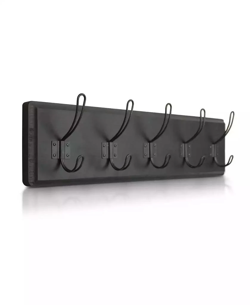 HBCY Creations Rustic Coat Rack With Hooks -Wall Mount Coat Rack - Solid Pine Wood Entryway Hanger - Farmhouse Coat Rack For Kitchen, Bedroom