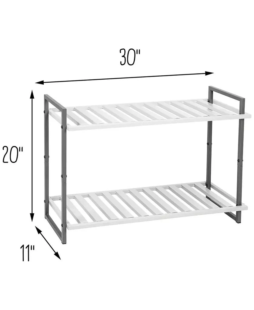 Honey Can Do 2-Tier Tubular Metal Shoe Rack 9