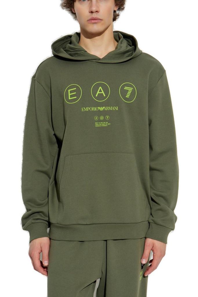 EA7 EMPORIO ARMANI Ea7 Emporio Armani Logo Printed Hoodie