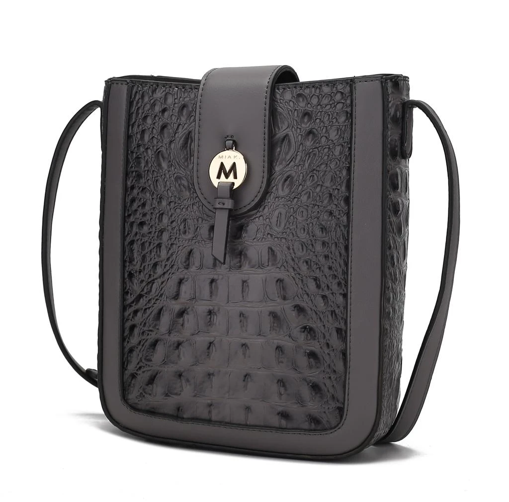 MKF Collection By Mia K. Molly Croco Crossbody Handbag for Women 13