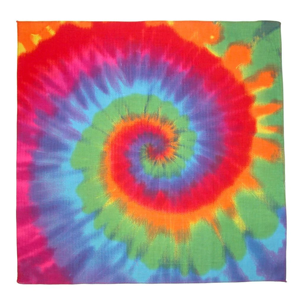 CTM Rainbow Tie Dye Bandana (Pack of 6) 1