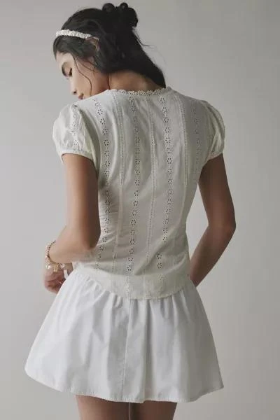 Kimchi Blue Kimchi Blue Secret Garden Eyelet Lace Tie-Front Bed Jacket 4