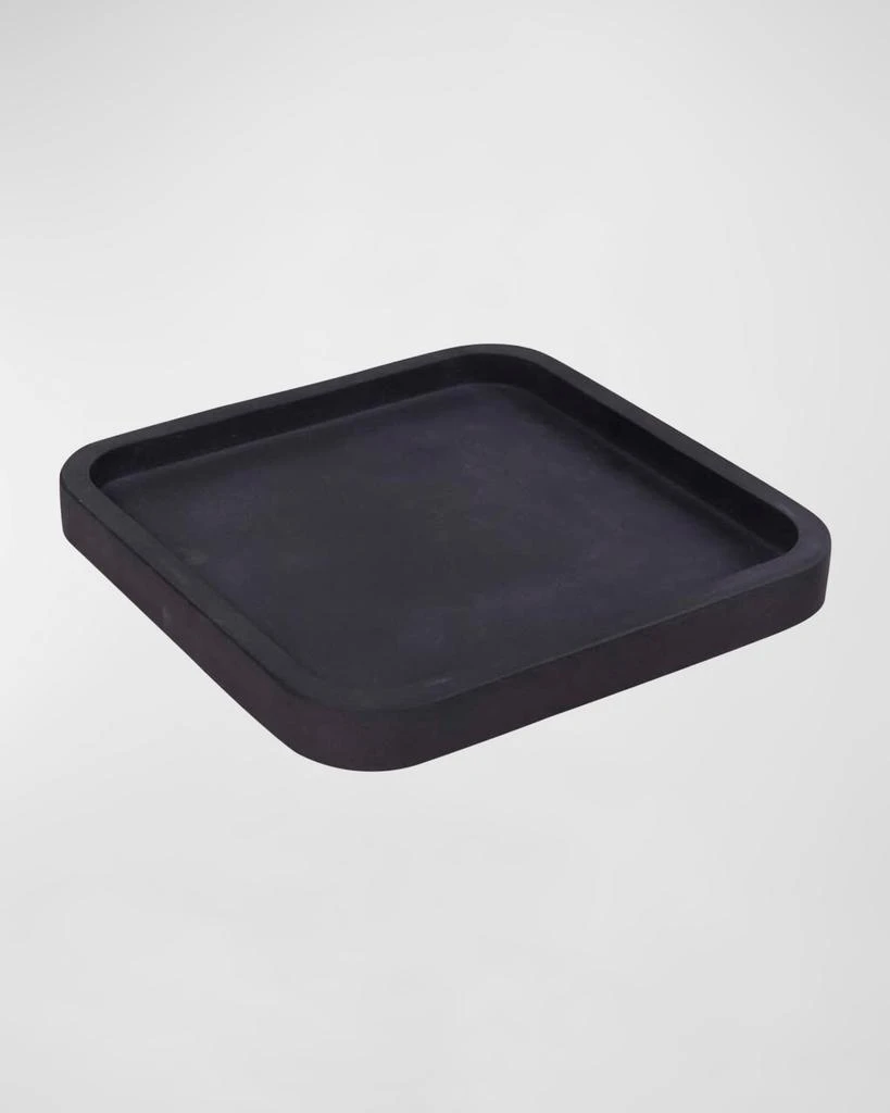 Bey-Berk Men's Genuine Black Marble Catchall Tray 1